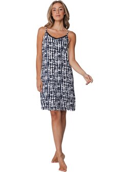 Pastunette Dames Nachthemd Met Spaghettibandjes Dark Blue 111261-226-2 | 33579