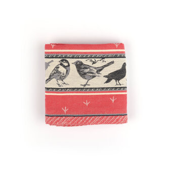 Bunzlau Castle Theedoek Birds Red  6058 | 21930