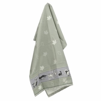 Bunzlau Castle Theedoek Forest Animals Dark Green 6429 | 33374