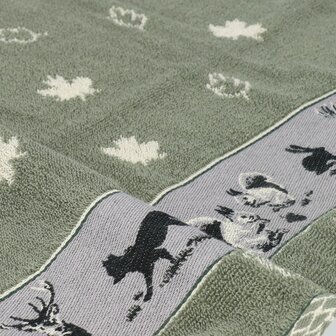 Bunzlau Castle Keukendoek Forest Animals Dark Green 6428 | 33374