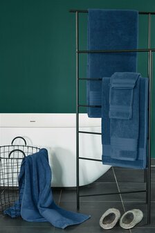 Beddinghouse Badgoed Sheer Uni Dark Blue 25255