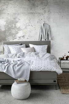 VT Wonen Dekbedovertrek Striped Love White 33784