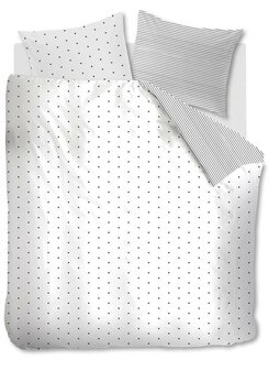 VT Wonen Dekbedovertrek Striped Love White 33784