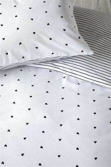 VT Wonen Dekbedovertrek Striped Love White 33784