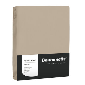 Bonnanotte Kussensloop katoen 2-Pack Taupe | 33683