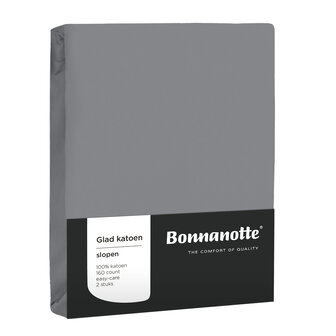 Bonnanotte Kussensloop katoen 2-Pack Middengrijs | 33685