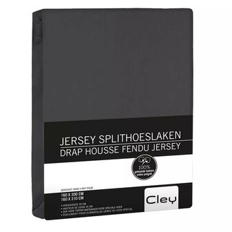Cley Jersey Stretch Split Hoeslaken Antraciet BL50SHL | 33680