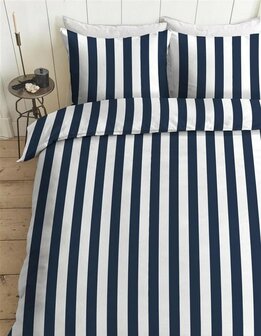 VT Wonen Dekbedovertrek Vertical Stripe Navy | 33908