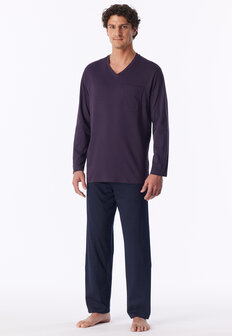 Schiesser Men Pyjama Aubergine 181154-511 | 34106