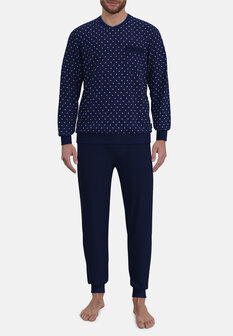 G&ouml;tzburg Heren Pyjama Donkerblauw 452399-4009 - 665 | 33939