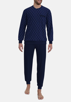G&ouml;tzburg Heren Pyjama Donkerblauw 452402-4065 - 636 | 33937