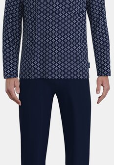 G&ouml;tzburg Heren Pyjama Donkerblauw 452404-4065 - 666 | 33936 