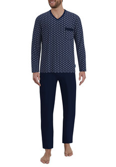 G&ouml;tzburg Heren Pyjama Donkerblauw 452404-4065 - 666 | 33936 