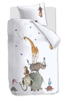 Beddinghouse Kids Flanel Dekbedovertrek Dieren van Fiep | 25049