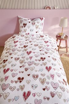 Beddinghouse Kids Flanel Dekbedovertrek Sweethearts Multi | 34148