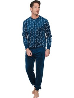 Pastunette Heren Fleece Pyjama Dark Blue 122262-548-1 | 34103