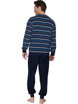 Robson Heren Badstof Pyjama Dark Blue 122262-814-1 | 34304