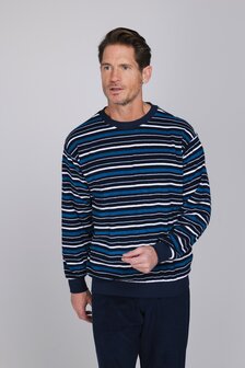 Robson Heren Badstof Pyjama Dark Blue 122262-814-1 | 34304