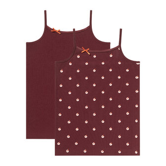 Ten Cate Girls Spaghetti Top 2-Pack Deer Dots Dahlia 60864-6271 | 33991