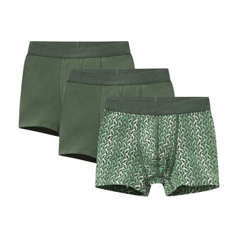 Ten Cate Boys Shorts 3-Pack Jumping Deer Gradient Moss 60869-6275 | 34065