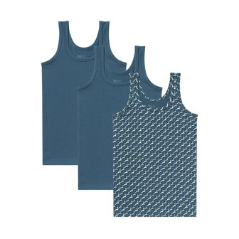 Ten Cate Boys Singlet 3-Pack Happy Deer Sea White 60870-6273 | 34066