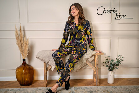 Ch&eacute;rie L&iacute;ne Dames Pyjama Doorknoop Night 6571206-286 | 34227
