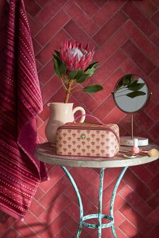 Pip Studio Cyrille Cosmetic Bag Medium Jaipur Flower Sand/Pink W26-PIP51.274.314-UNI | 34255