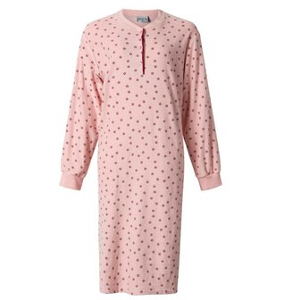 Lunatex Dames Badstof Nachthemd Roze 22-4200 | 34266