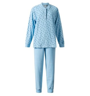 Lunatex Dames Badstof Pyjama Blauw 12-4280 | 34265