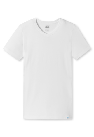 Schiesser Men Long Life Cotton T-Shirt V-hals White 172468-100 | 12304