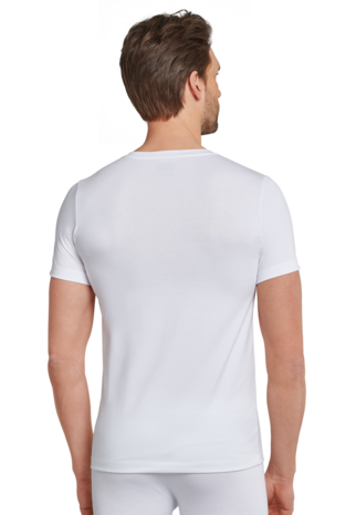 Schiesser Men Long Life Cotton T-Shirt V-hals White 172468-100 | 12304