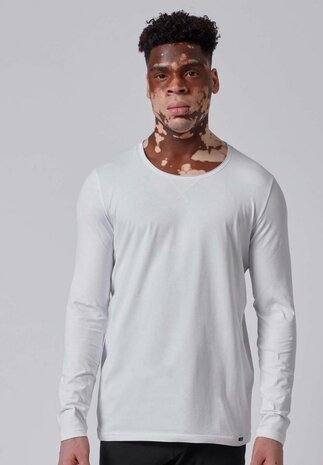 Skiny Heren T-Shirt Lange Mouw White 086913-500 | 25890
