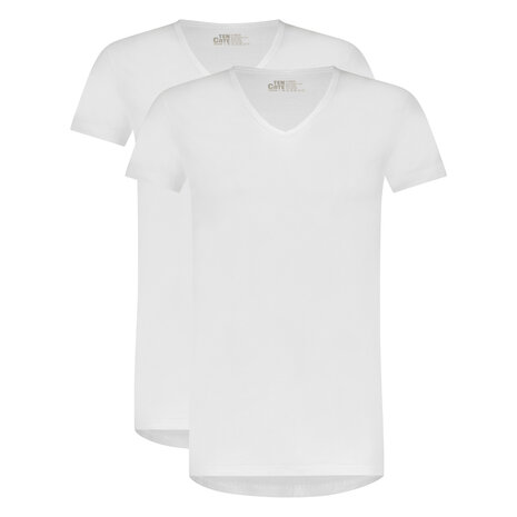 Ten Cate Men Basics T-Shirts V-Neck 2-Pack White 32299-001 | 26937