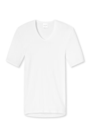 Schiesser Men Original Classics Feinripp T-Shirt V-hals Wit 005123-100 | 26379