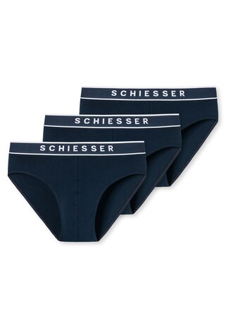 Schiesser Men 95/5 Rio-slips 3-Pack Donkerblauw 179570-803 | 26367