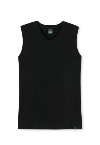 Schiesser Men Long Life Cotton Tanktop V-hals Black 145139-000 | 12303