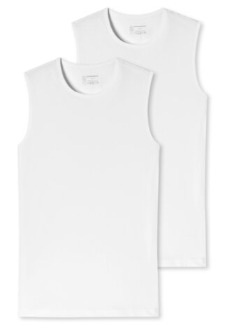 Schiesser Men 95/5 Tanktops 0-hals 2-Pack Wit 173980-100 | 24387