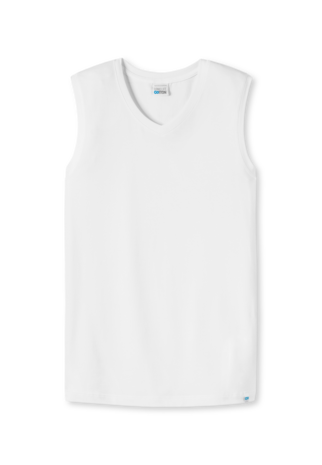 Schiesser Men Long Life Cotton Tanktop V-hals White 145139-100 | 12302