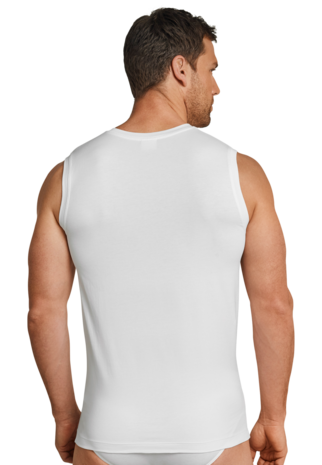 Schiesser Men Long Life Cotton Tanktop V-hals White 145139-100 | 12302