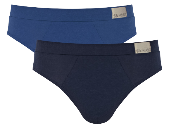 Sloggi Men Go Natural Brief 2-Pack Blue 10214618-M008 | 27852