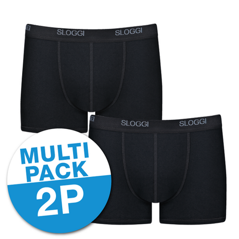 Sloggi Men Basic Short 2-Pack Zwart 10020415-004 | 10360