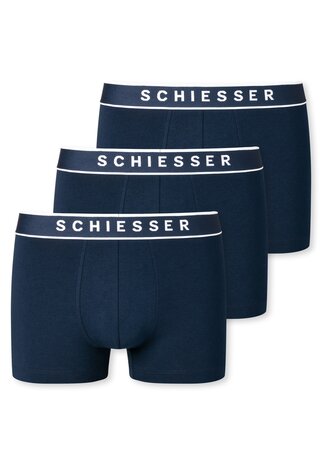 Schiesser Men 95/5 Shorts 3-Pack Donkerblauw 173983-803 | 24381