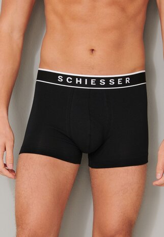 Schiesser Men 95/5 Shorts 3-Pack Zwart 173983-000 | 24383