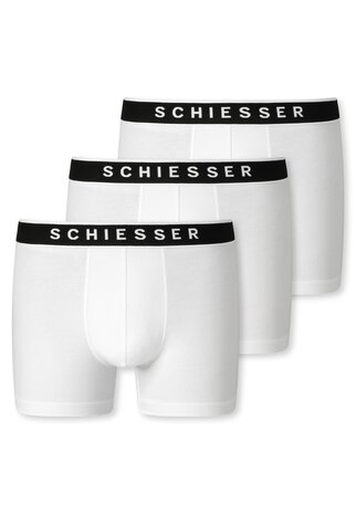 Schiesser Men 95/5 Shorts 3-Pack Wit 173983-100 | 24382