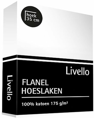 Livello Flanellen Hoeslaken Wit HLFLA35-WI | 557