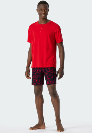 Schiesser Heren Shortama Rood 179106 | 28369