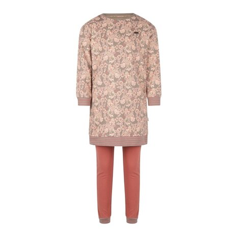 Charlie Choe Meisjes Pyjama Long Pullover Set Grey Brown U45004-41 | 27218