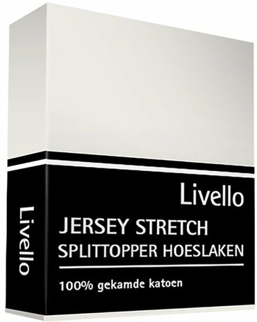 Livello Jersey Stretch Splittopper Hoeslaken Offwhite HLJ155SPLIT-OFW | 11899