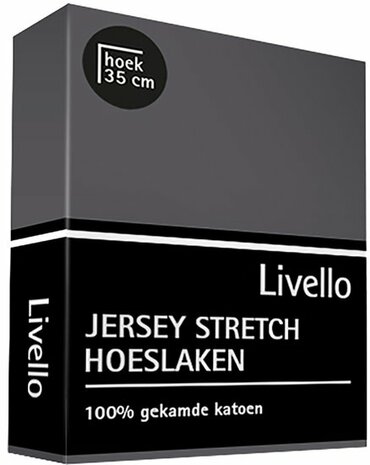 Livello Jersey Stretch Hoeslaken Dark Grey HLJ155-970DGS | 9987