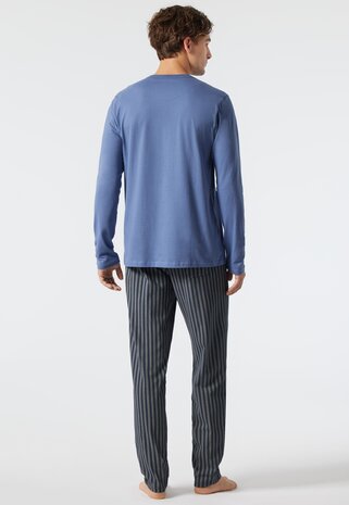 Schiesser Heren Pyjama Jeans Blue 178106-816 | 27026